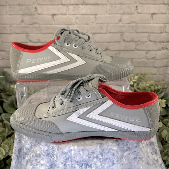 FEIYUE X STAPLE 1920 Grey/White Leather Full Color Pigeon Sneakers WMS 10🩶NWT - Picture 5 of 12